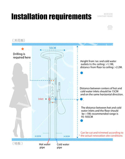 Zzerani Waterfall Shower Set | Ultimate Shower