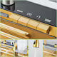 Zzerani Gold Kitchen Workstation Sink with Waterfall Design, Temperature Display Faucet, Undermount Kitchen Sink
